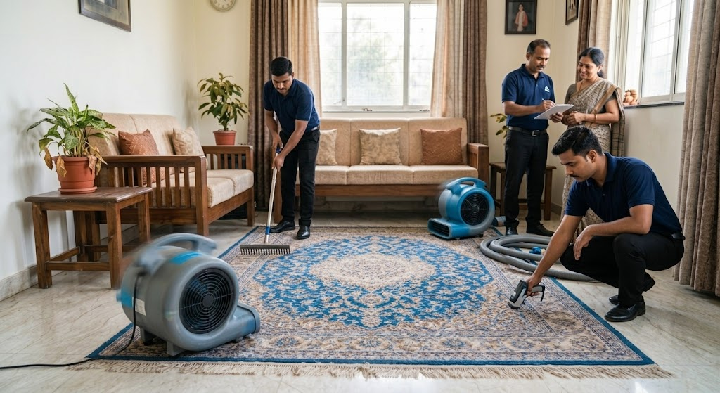 Executive Cabin Rug Restoration After