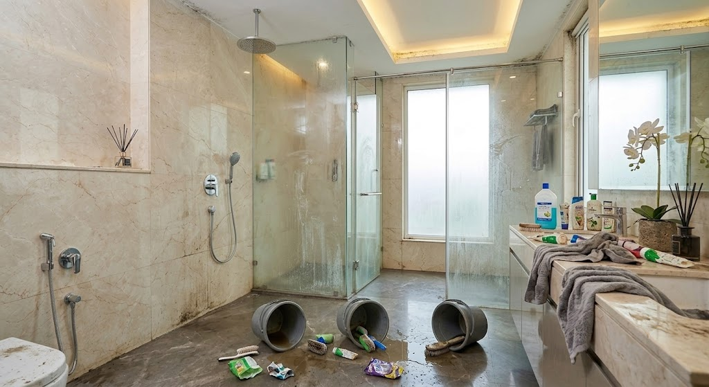Sanitary Fixtures & Basin Polishing Before